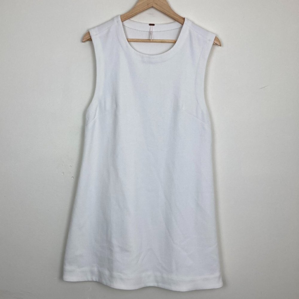 Free People White A-Line Racer Back Mini Dress Size Small